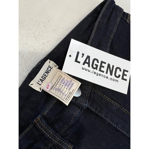 New L'AGENCE Size 27 Margot High-Rise Skinny Jeans Midnight Blue 2294DNM - Picture 3 of 14